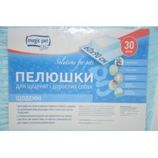 Вбираючі пелюшки щоденні Magik pet для цуценят і собак 60х90 см 30 шт 