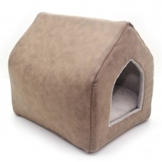 Хатка для собак і котів Zoo-hunt Айсберг коричневий №1 35х44х39 см 