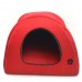 Хатка юрта для котів і собак Zoo-hunt Loft №1 32х32х32 см червоний + сірий 
