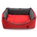 Лежак для собак і котів Zoo-hunt Loft червоний + сірий №1 300х400х180 мм