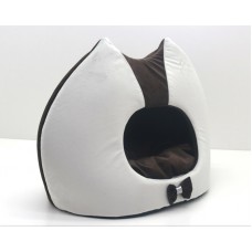 Будка для котів і собак Zoo-hunt Містик-котик №2 36х46х46 см коричнева 