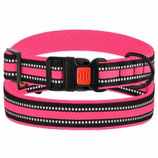 Нашийник для Собак BronzeDog Mesh з Пластиковою Пряжкою Рожевий  XL(53/1606/Т) 