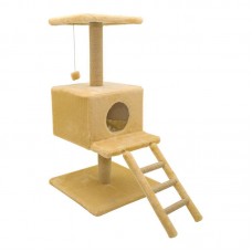 Будинок Кігтеточка Дряпка для котів Zoo-hunt Цезар бежева 82х44х44 см джут 