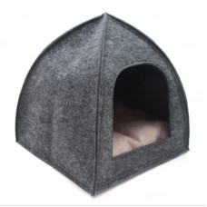 Будинок для котів та малих порід собак Zoo-hunt з фетра Джейн №2 40х40х42 см сірий 